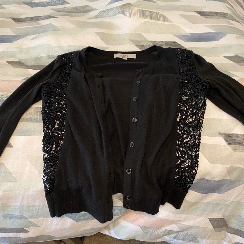 Black cardigan